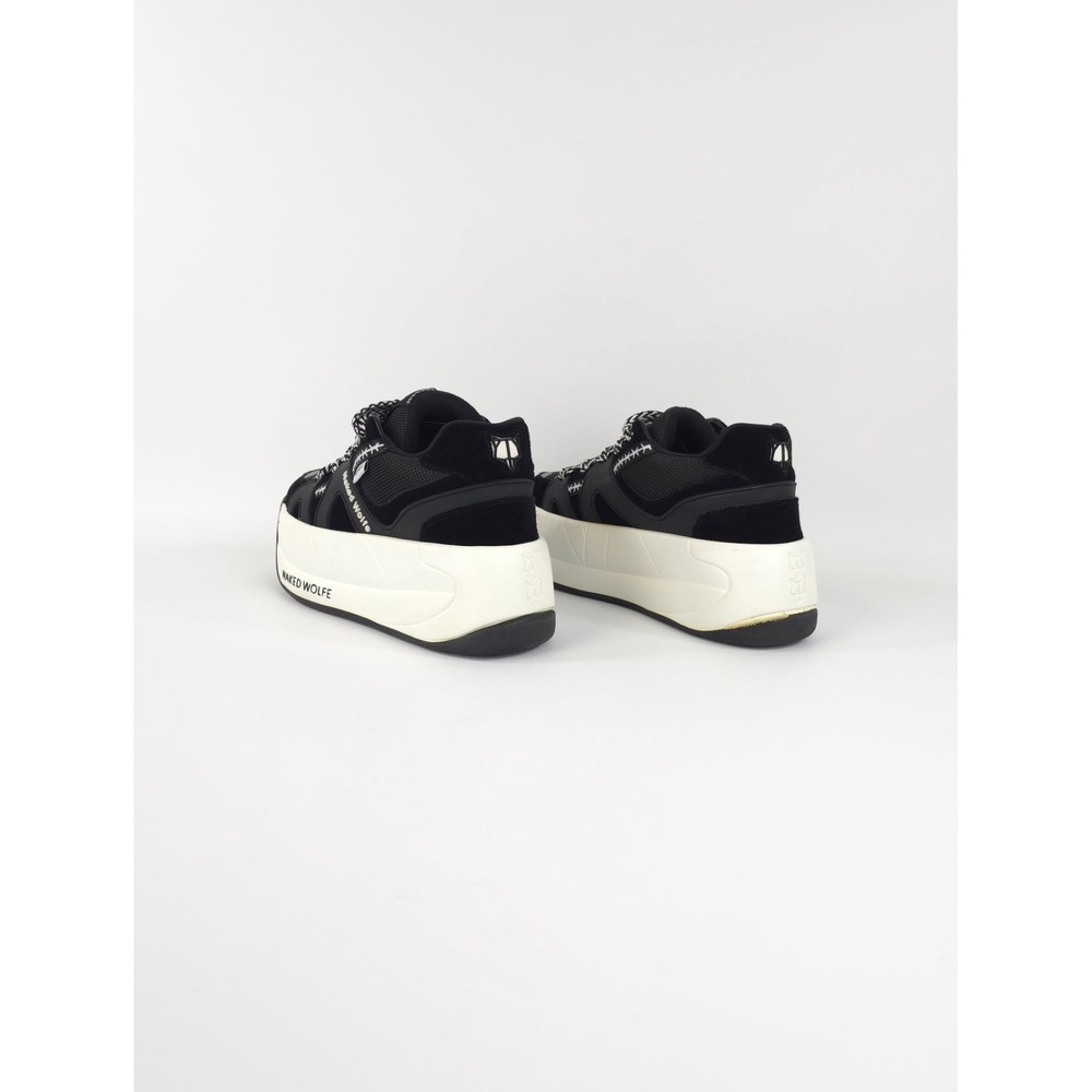 Naked Wolfe Black Platform Slider Sneakers Size 7.5 WEDNESDAY ADDAMS NETFLIX - Picture 4 of 9